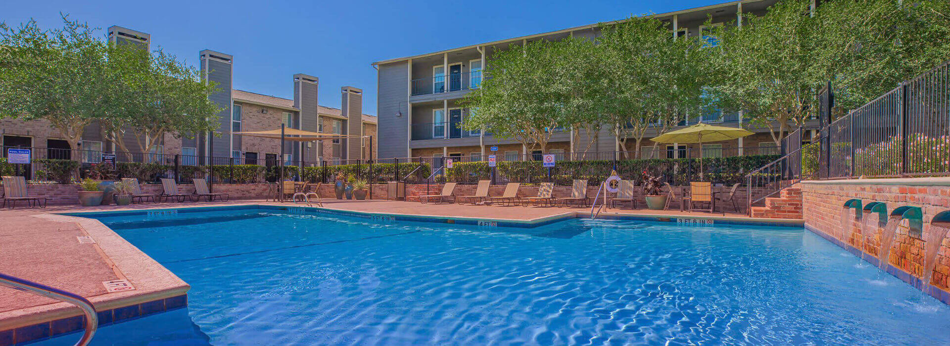 swimming pool and courtyard area