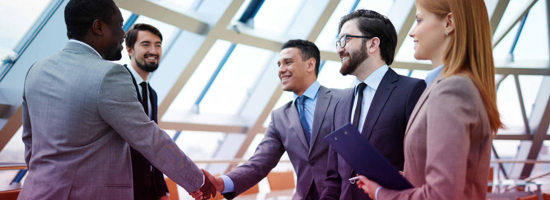business colleagues shaking hands