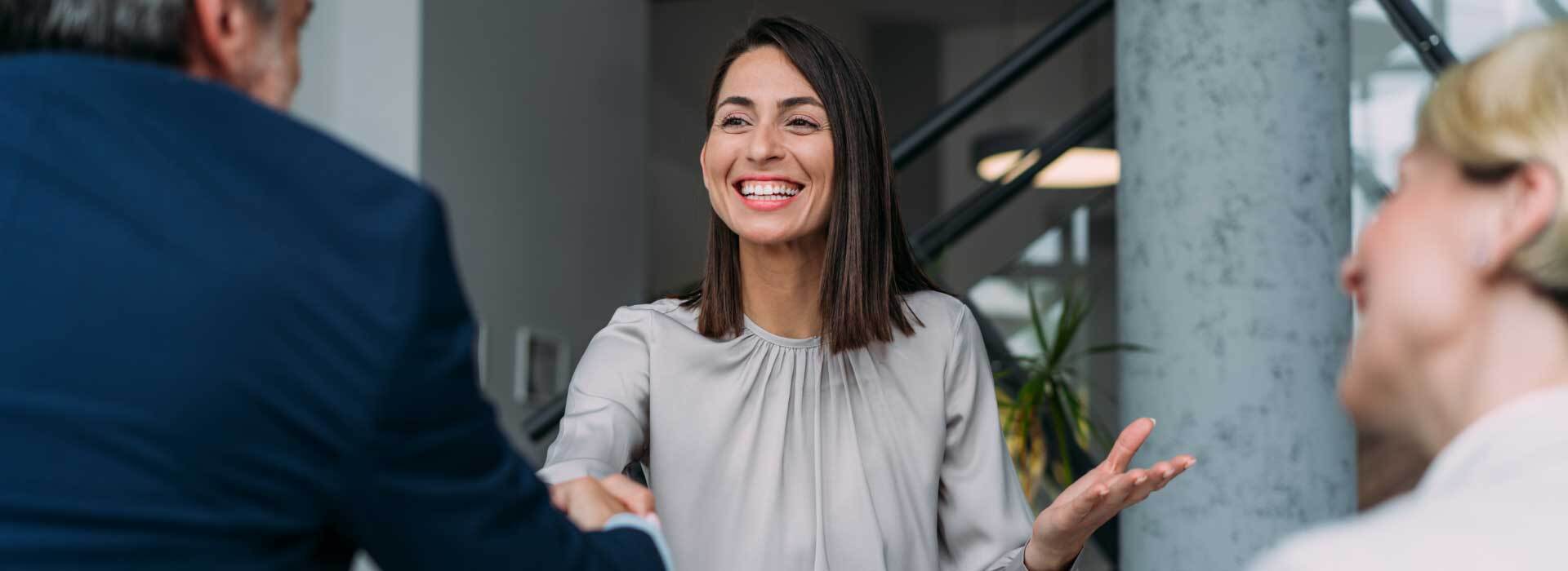 business colleagues shaking hands